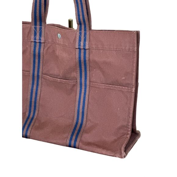 Hermès FOURRE Tout Rust and Navy Tote Handbag*EXCELLENT PRE-LOVED Condition - Picture 4 of 14